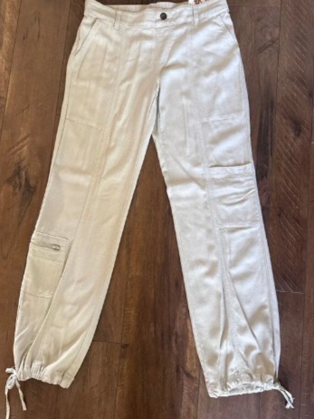 Women's Cream Utility Cargo Pants